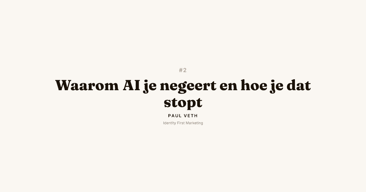 Waarom AI je negeert en hoe je dat stopt