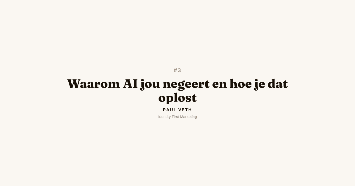 De entity gap: waarom AI jou negeert